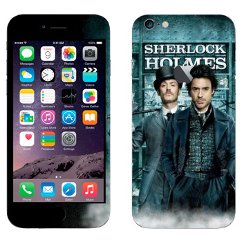 Виниловая наклейка «Шерлок Холмс и доктор Ватсон» на телефон Apple iPhone 6 Plus/6S Plus