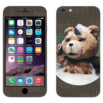 Виниловая наклейка «Третий лишний - медведь Тед в ванной» на телефон Apple iPhone 6 Plus/6S Plus