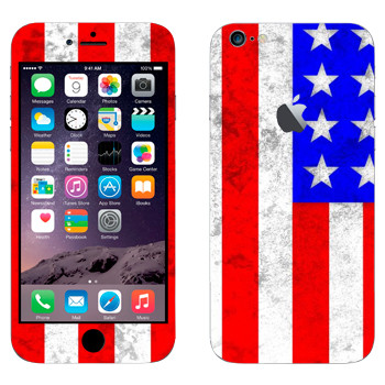 Виниловая наклейка «Флаг Америки» на телефон Apple iPhone 6 Plus/6S Plus