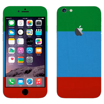 Виниловая наклейка «Флаг Дагестана» на телефон Apple iPhone 6 Plus/6S Plus