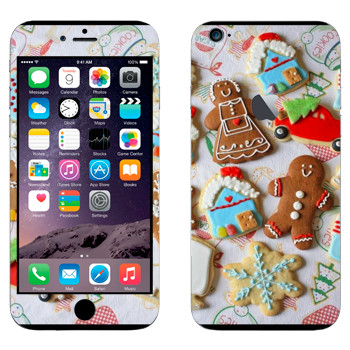 Виниловая наклейка «Рождественские печеньки» на телефон Apple iPhone 6 Plus/6S Plus