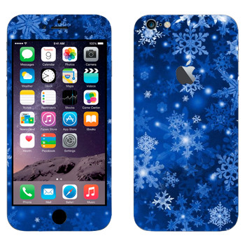 Виниловая наклейка «Снежинки - Новый Год» на телефон Apple iPhone 6 Plus/6S Plus