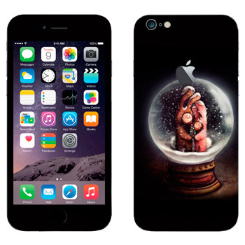 Виниловая наклейка «Сувенир-шарик стеклянный со снегом» на телефон Apple iPhone 6 Plus/6S Plus