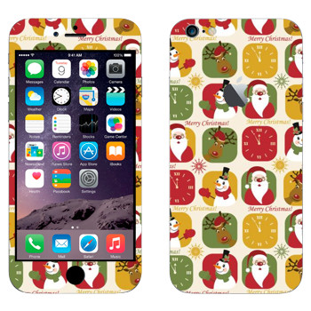 Виниловая наклейка «Веселого Рождества» на телефон Apple iPhone 6 Plus/6S Plus