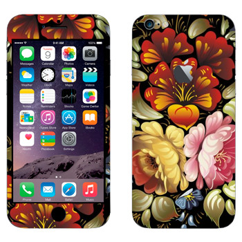 Виниловая наклейка «Роспись цветочная» на телефон Apple iPhone 6 Plus/6S Plus