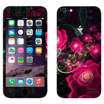 Виниловая наклейка «Цветущие маки абстракция» на телефон Apple iPhone 6 Plus/6S Plus