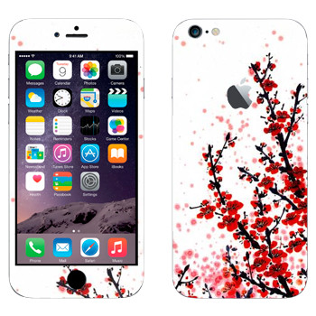 Виниловая наклейка «Сакура  цветет» на телефон Apple iPhone 6 Plus/6S Plus