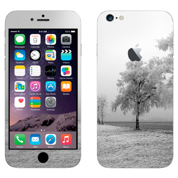 Виниловая наклейка «Заснеженное дерево» на телефон Apple iPhone 6 Plus/6S Plus