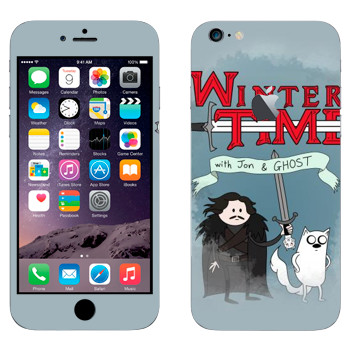Виниловая наклейка «Джон Сноу и Призрак - Игра престолов» на телефон Apple iPhone 6 Plus/6S Plus