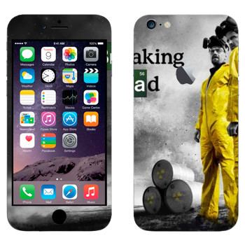 Виниловая наклейка «Уолтер Уайт и Джесси Пинкман в желтых костюмах» на телефон Apple iPhone 6 Plus/6S Plus