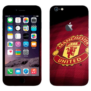 Виниловая наклейка «ФК Манчестер Юнайтед» на телефон Apple iPhone 6 Plus/6S Plus