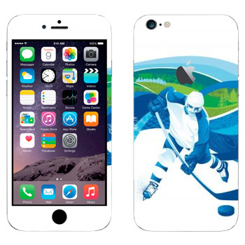 Виниловая наклейка «Хоккей» на телефон Apple iPhone 6 Plus/6S Plus