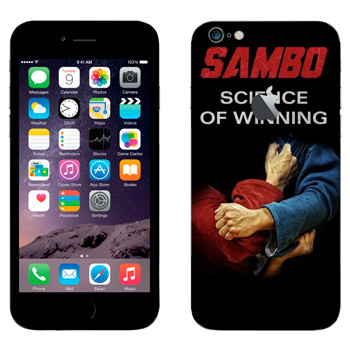 Виниловая наклейка «Самбо - Наука побеждать» на телефон Apple iPhone 6 Plus/6S Plus