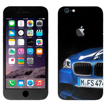 Виниловая наклейка «BMW синяя» на телефон Apple iPhone 6 Plus/6S Plus