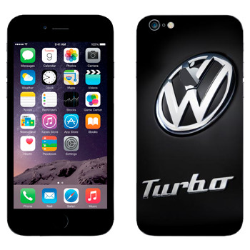 Виниловая наклейка «Volkswagen Turbo логотип» на телефон Apple iPhone 6 Plus/6S Plus