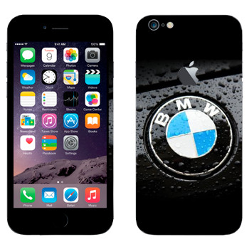 Виниловая наклейка «Логотип БМВ мокрый» на телефон Apple iPhone 6 Plus/6S Plus