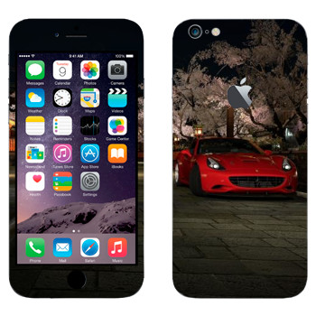 Виниловая наклейка «Красная Ferrari» на телефон Apple iPhone 6 Plus/6S Plus