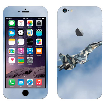 Виниловая наклейка «Военный самолет  Су-27» на телефон Apple iPhone 6 Plus/6S Plus