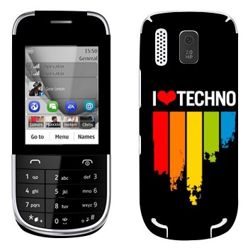   «I love techno»   Nokia 203 Asha
