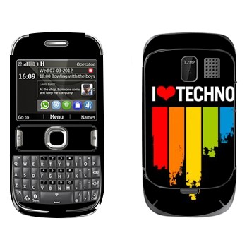   «I love techno»   Nokia 302 Asha