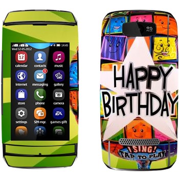   «  Happy birthday»   Nokia 305 Asha