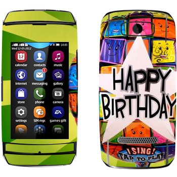   «  Happy birthday»   Nokia 306 Asha