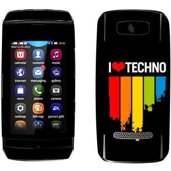   «I love techno»   Nokia 306 Asha