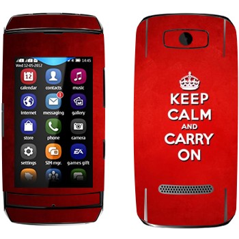   «Keep calm and carry on - »   Nokia 306 Asha