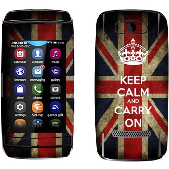   «Keep calm and carry on»   Nokia 306 Asha