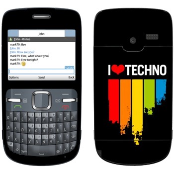   «I love techno»   Nokia C3-00