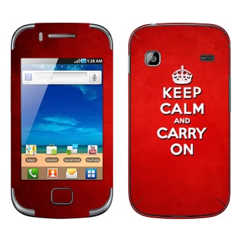   «Keep calm and carry on - »   Samsung Galaxy Gio