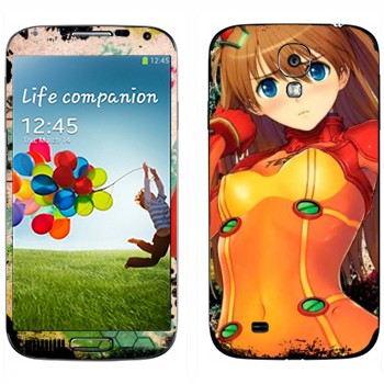 Виниловая наклейка «Asuka Langley Soryu - Евангелион» на телефон Samsung Galaxy S4