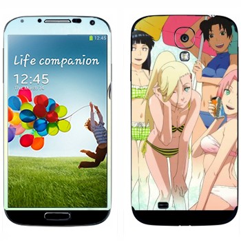 Виниловая наклейка «Девушки - Наруто» на телефон Samsung Galaxy S4