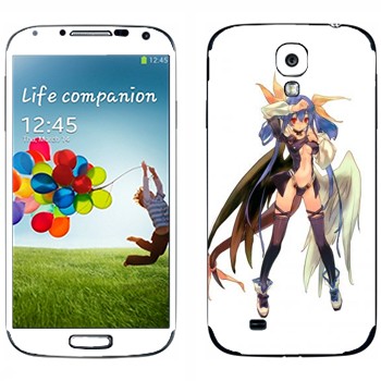 Виниловая наклейка «Полуголая девушка с крыльями и хвостом» на телефон Samsung Galaxy S4