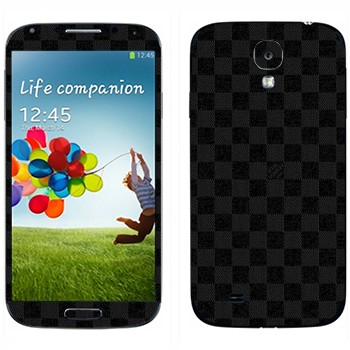 Виниловая наклейка «LV Damier Azur черный» на телефон Samsung Galaxy S4