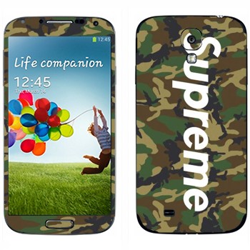 Виниловая наклейка «Supreme камуфляж» на телефон Samsung Galaxy S4