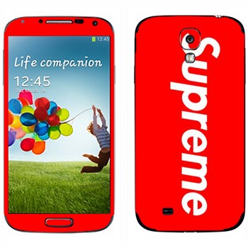 Виниловая наклейка «Supreme на красном фоне» на телефон Samsung Galaxy S4