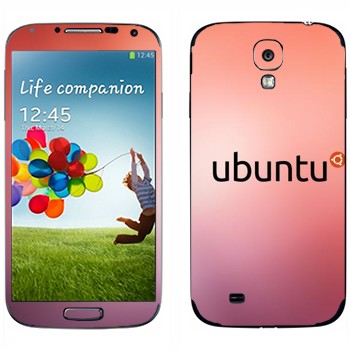 Виниловая наклейка «Ubuntu» на телефон Samsung Galaxy S4