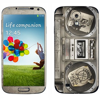 Виниловая наклейка «Бумбокс» на телефон Samsung Galaxy S4