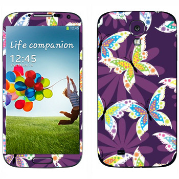 Виниловая наклейка «Гламурные бабочки» на телефон Samsung Galaxy S4