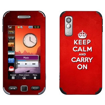   «Keep calm and carry on - »   Samsung S5230